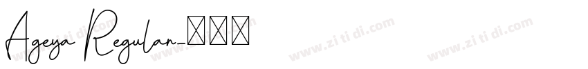 Ageya Regular字体转换